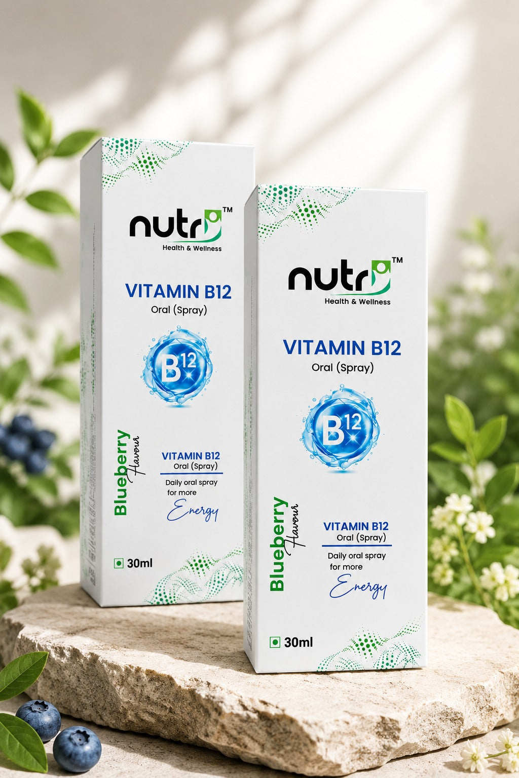 Pack Of 2 | Nutri Vitamin B12 Oral Spray | Daily Energy & Wellness Support